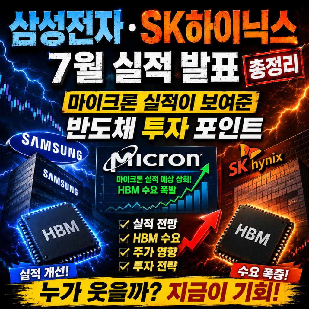 삼성전자 SK하이닉스 7월 실적 발표