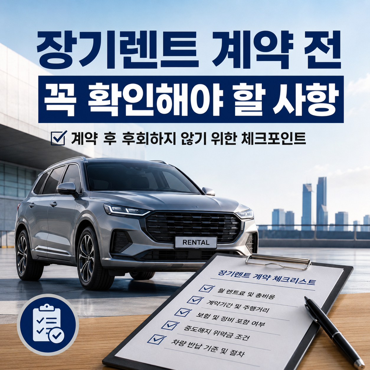 장기렌트 계약 전 꼭 확인해야 할 사항
