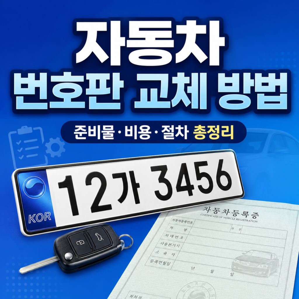 자동차 번호판 교체