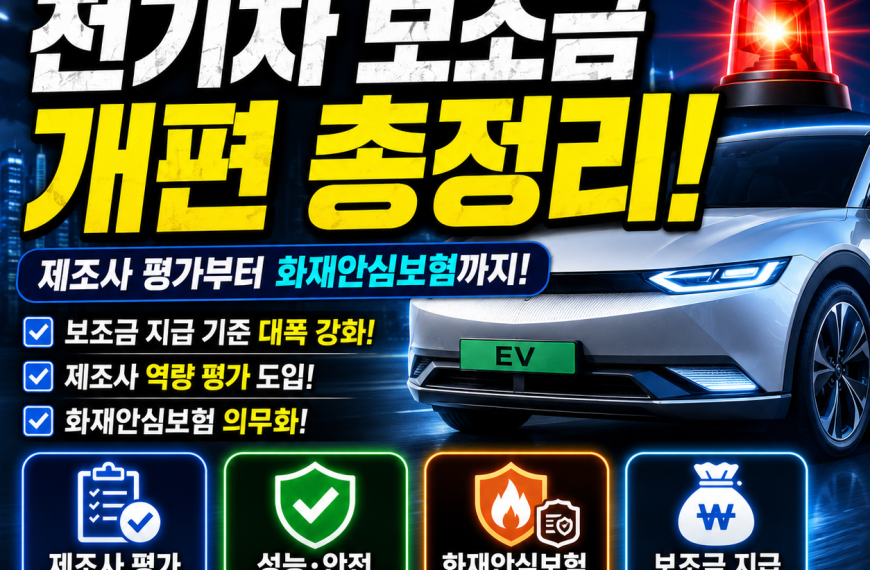 2026년 7월 전기차 보조금 개편
