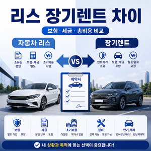 리스 장기렌트 차이