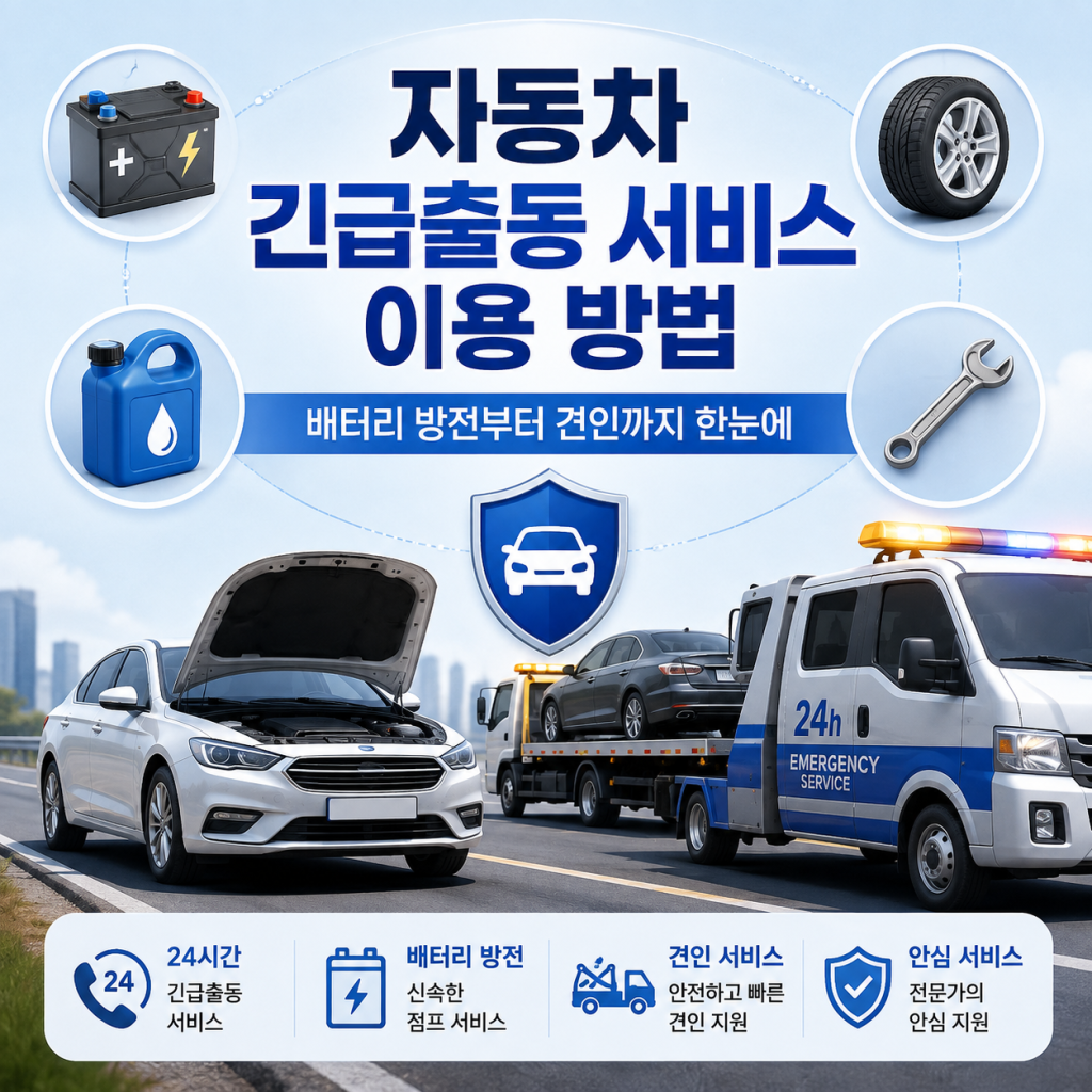 자동차 긴급출동 서비스 이용 방법