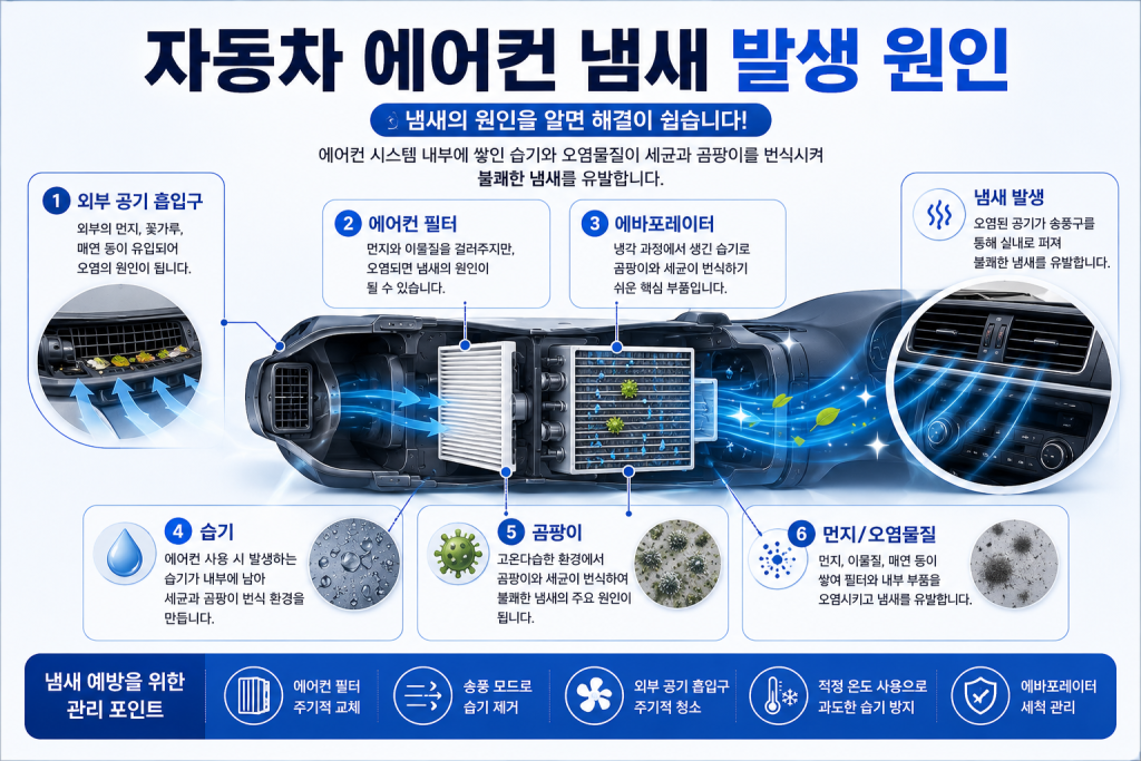 자동차 에어컨 관리와 냄새 제거 방법 1