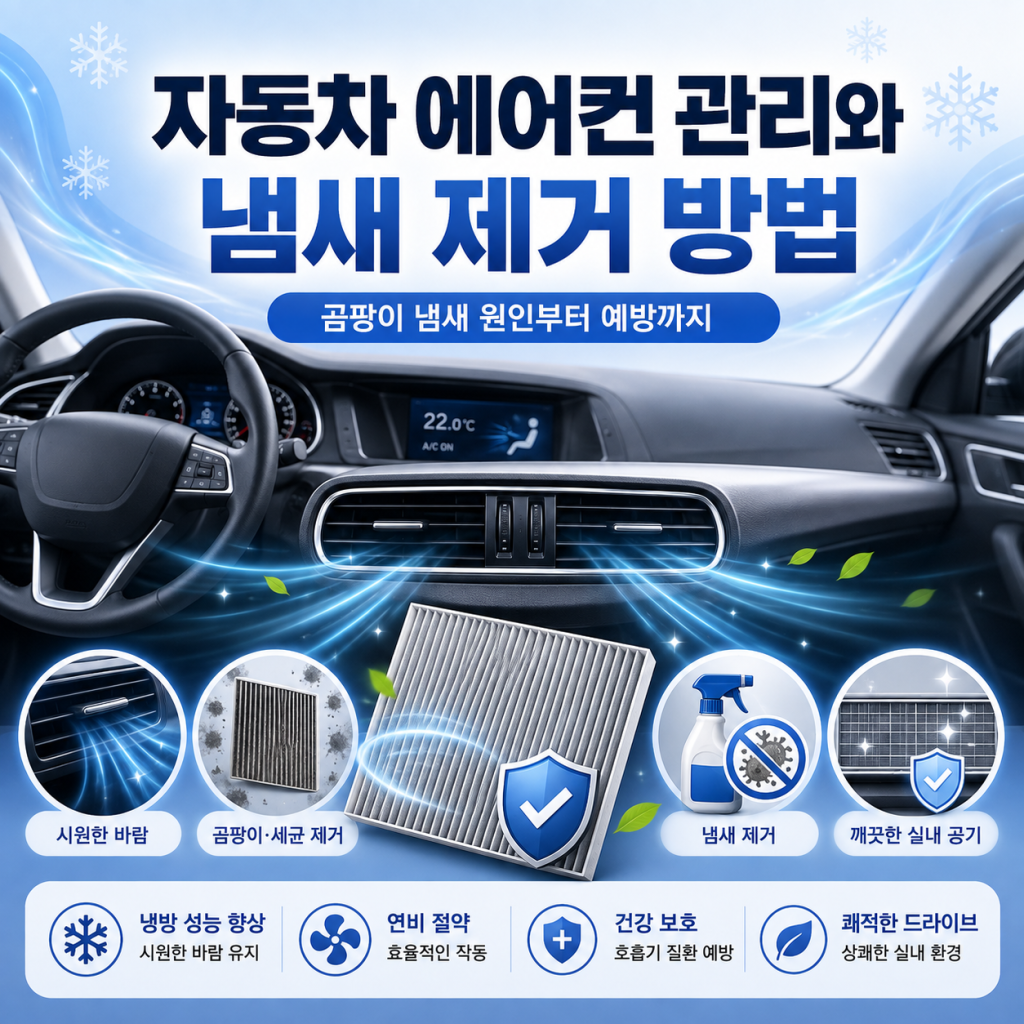 자동차 에어컨 관리와 냄새 제거 방법