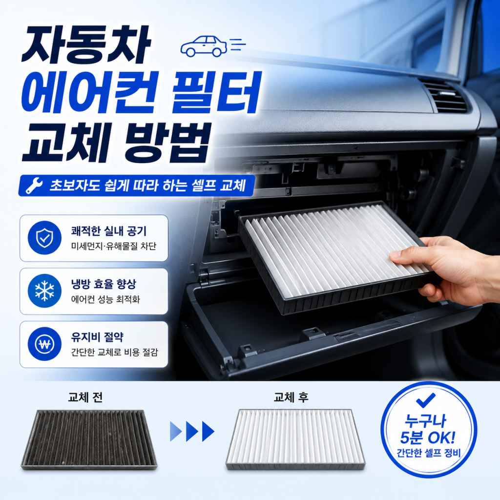 자동차 에어컨 필터 교체 방법