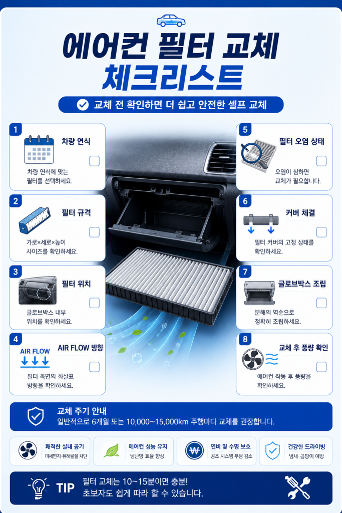 자동차 에어컨 필터 교체 방법 2
