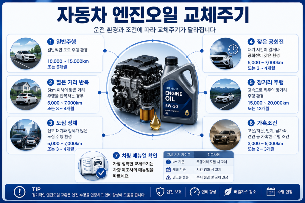 자동차 엔진오일 교체주기 1