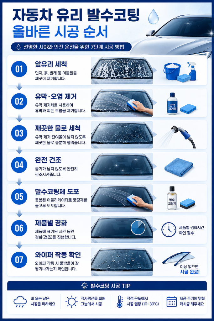 자동차 유리 발수코팅 1