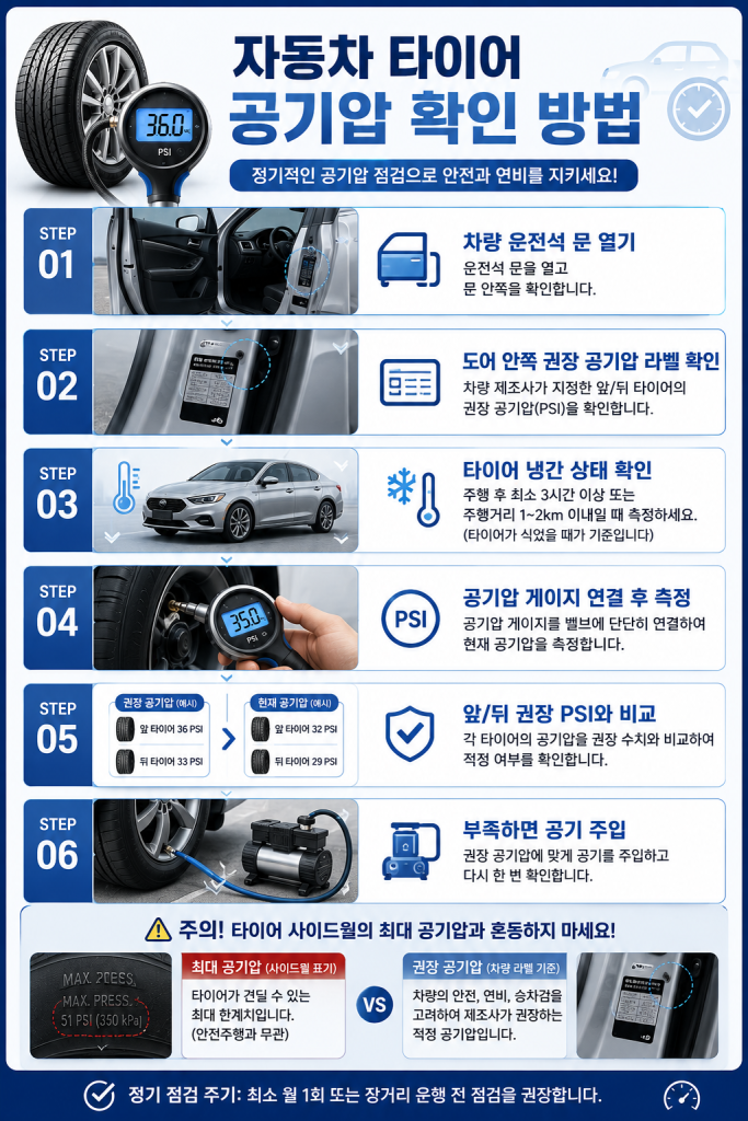 자동차 타이어 공기압 1