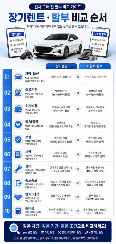 장기렌트 할부 차이 2