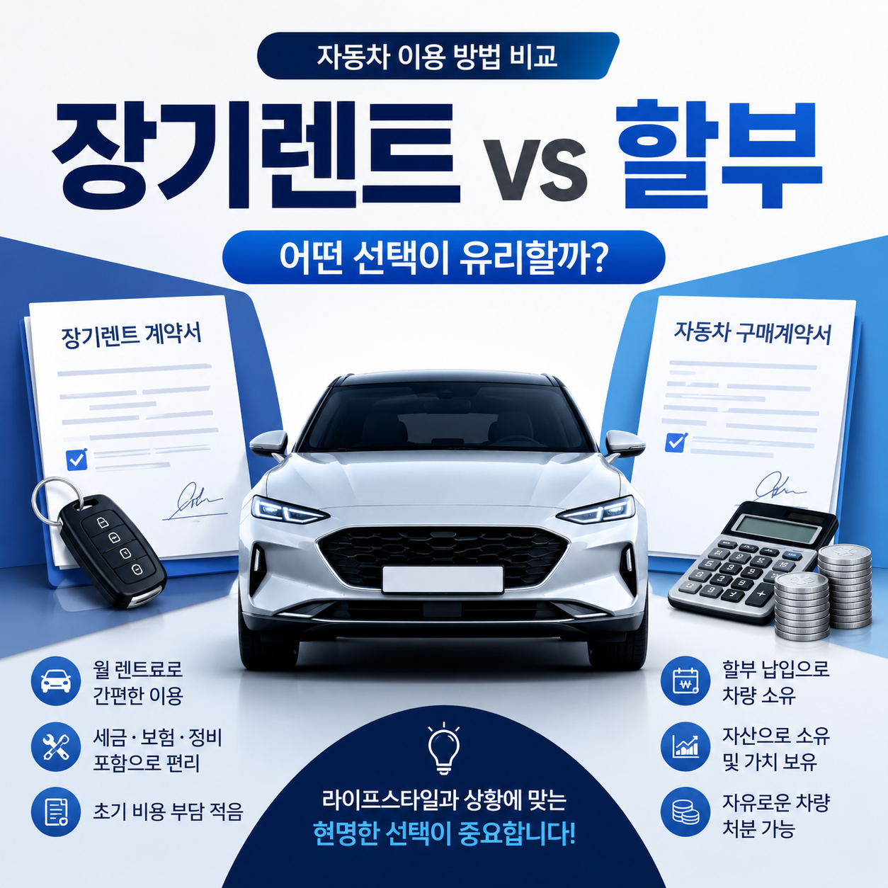 장기렌트 할부 차이