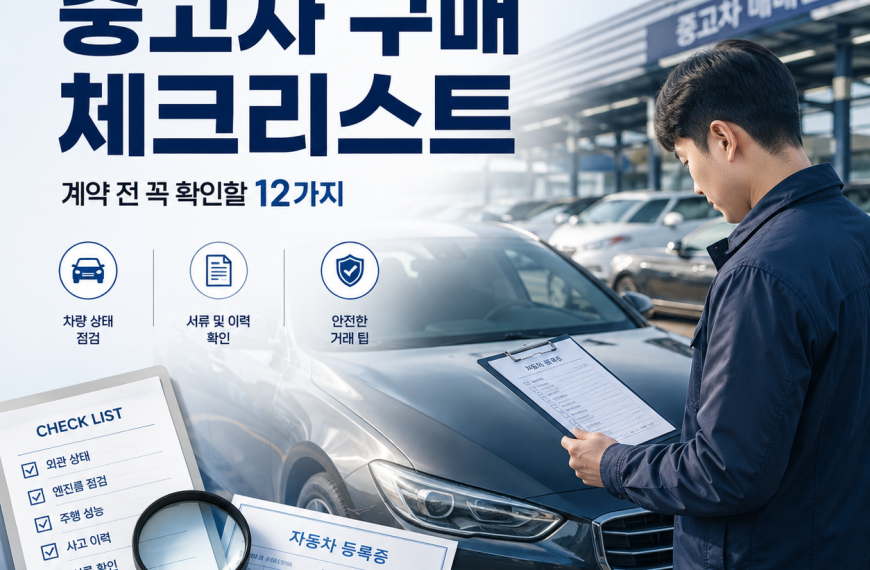 중고차 구매 체크리스트