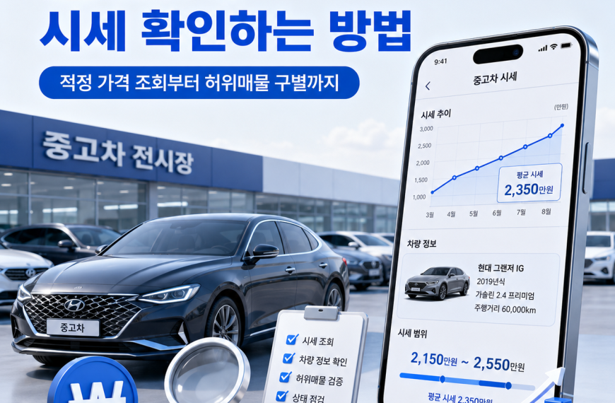 중고차 시세 확인하는 방법