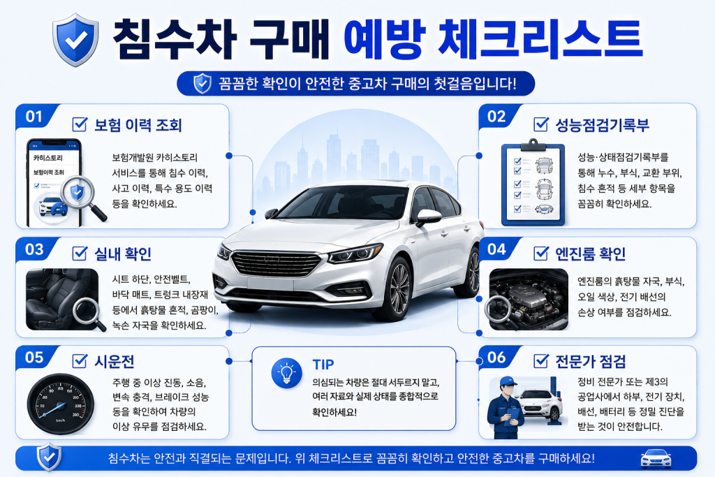 침수차 구별하는 방법 2