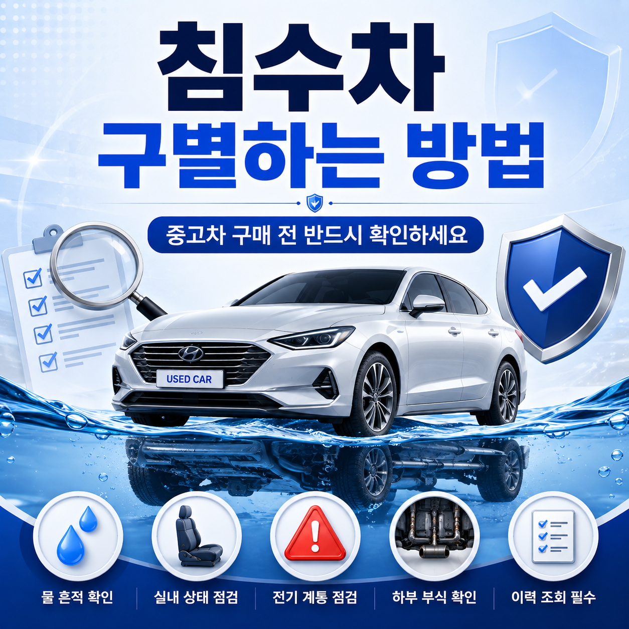 침수차 구별하는 방법