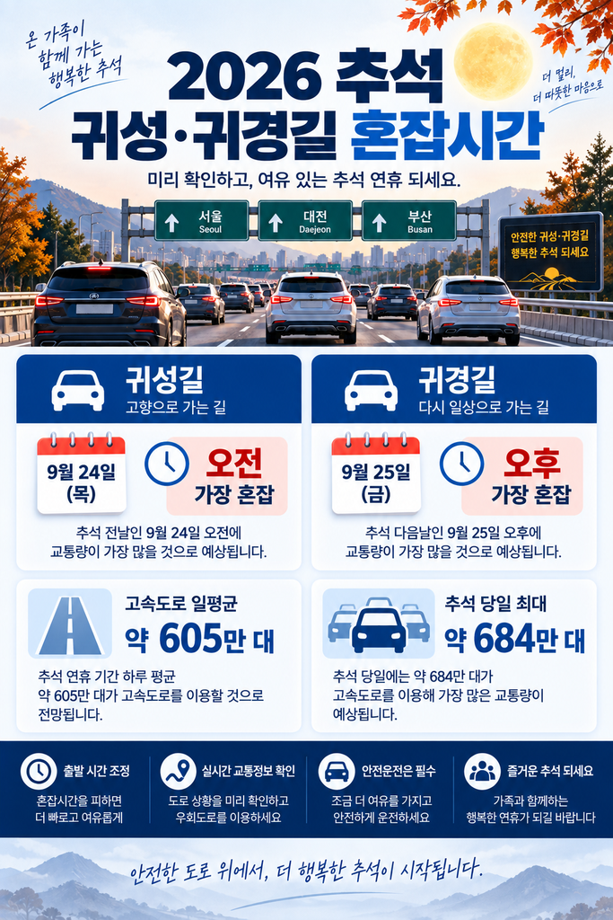 2026 추석 고속도로 교통대책 1