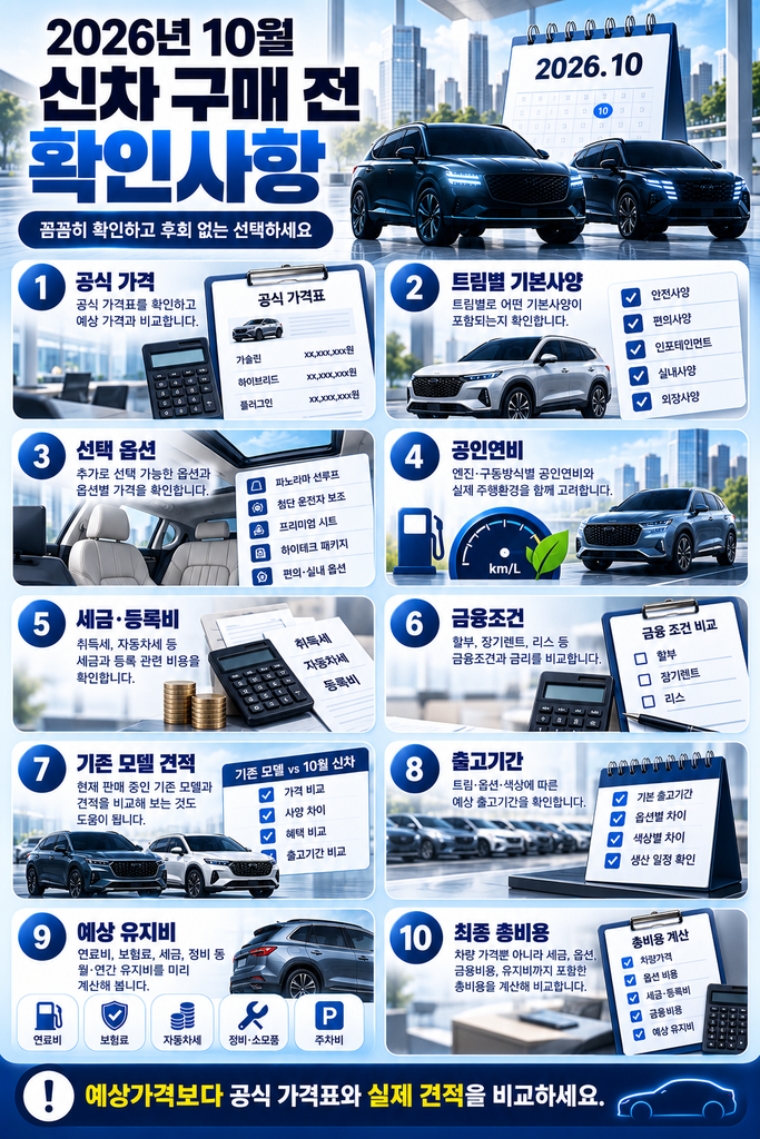 2026년 10월 신차 2