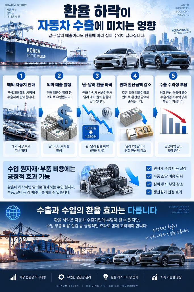 원달러 환율 하락 자동차 업계 영향 1