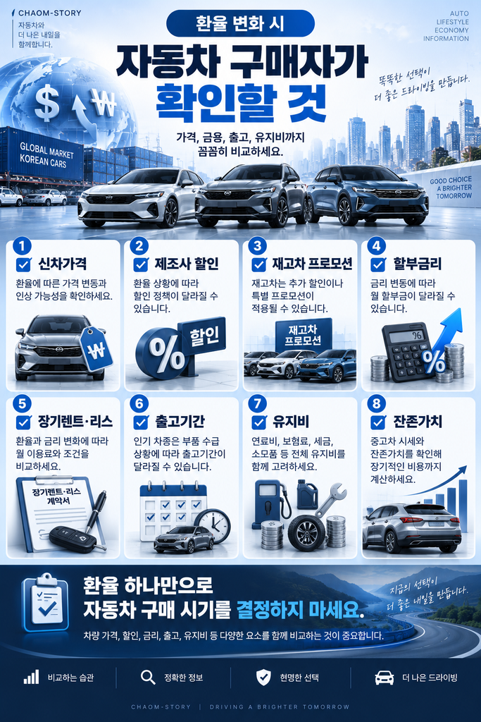 원달러 환율 하락 자동차 업계 영향 2