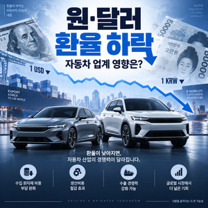 원달러 환율 하락 자동차 업계 영향
