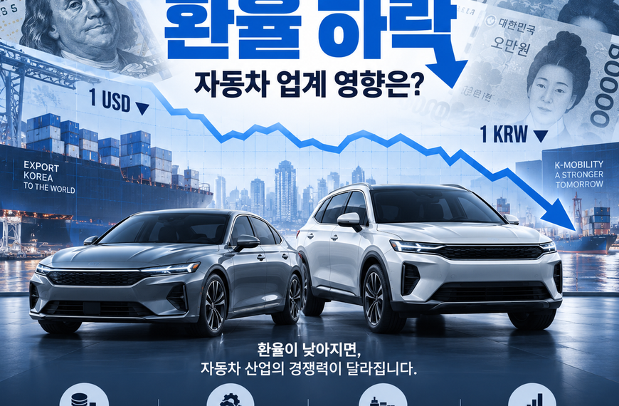 원달러 환율 하락 자동차 업계 영향