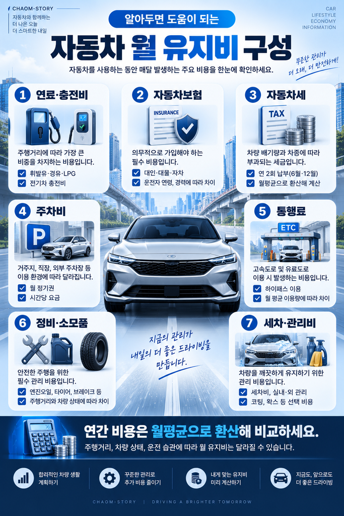 자동차 월 유지비 계산 1