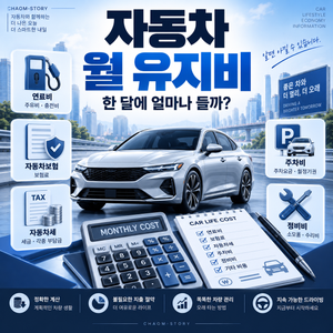 자동차 월 유지비 계산