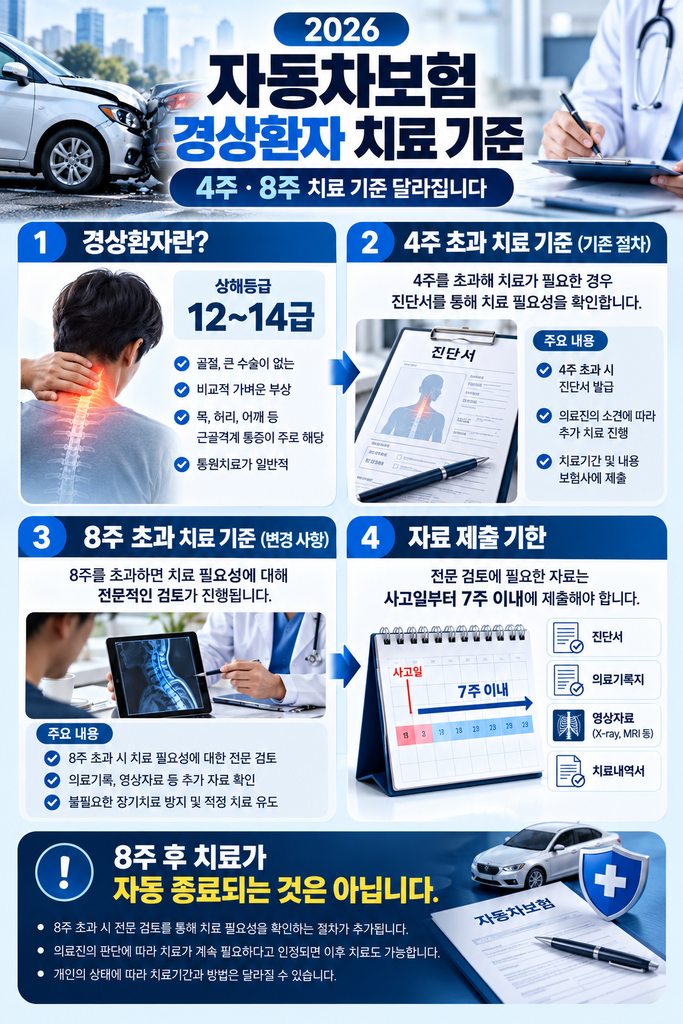 자동차보험 경상환자 치료 기준 1