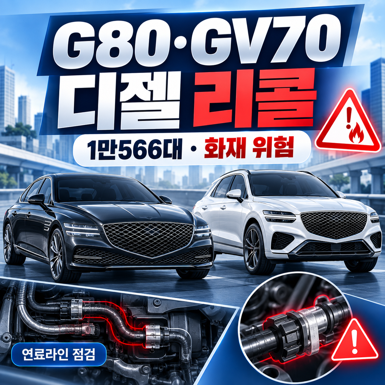 제네시스 G80 GV70 리콜
