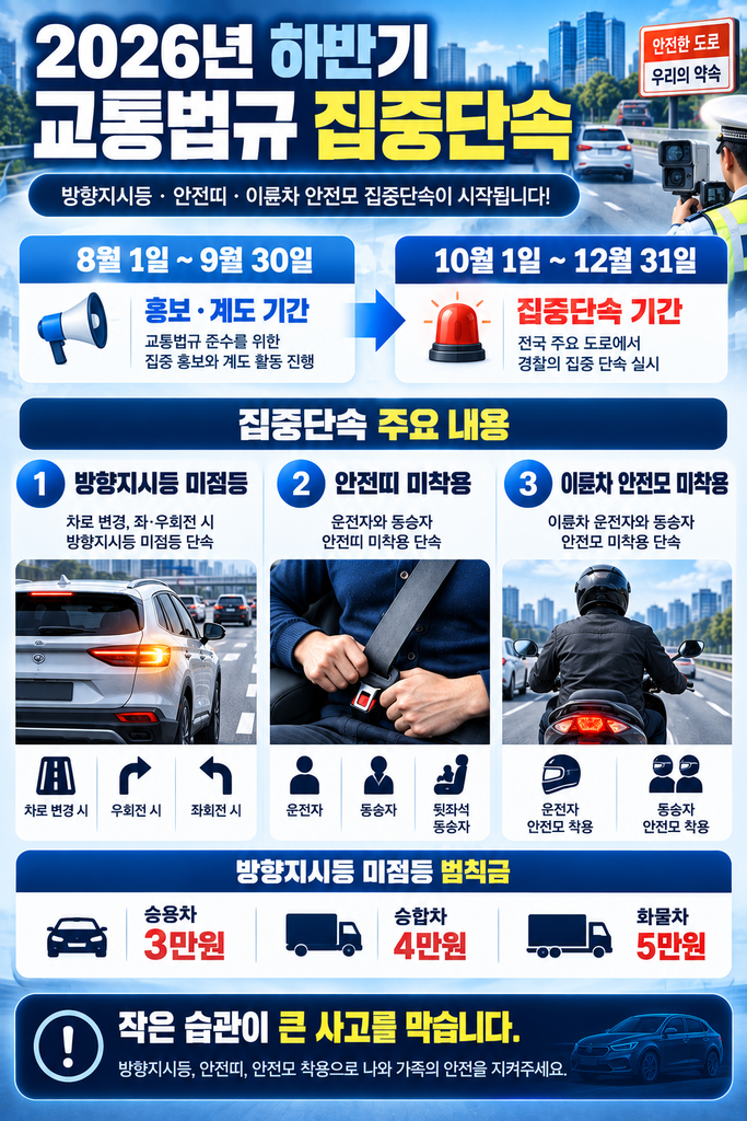 2026 방향지시등 안전띠 단속 1