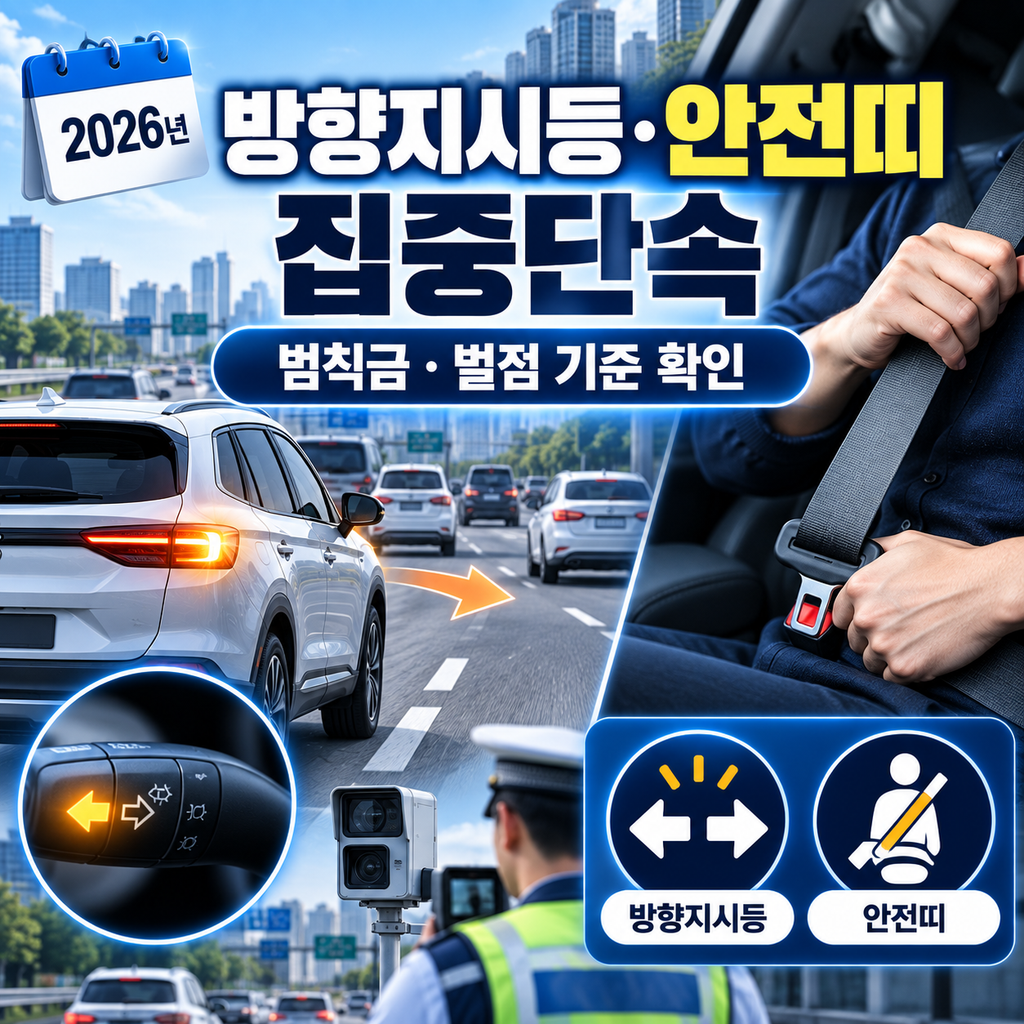 2026 방향지시등 안전띠 단속