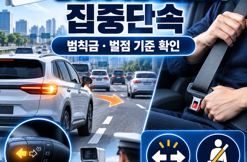 2026 방향지시등 안전띠 단속