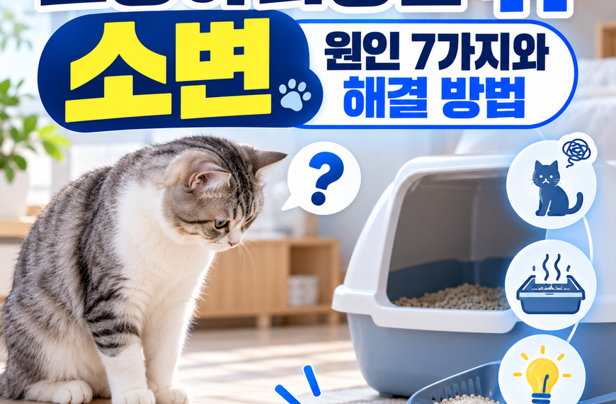 고양이 화장실 밖 소변
