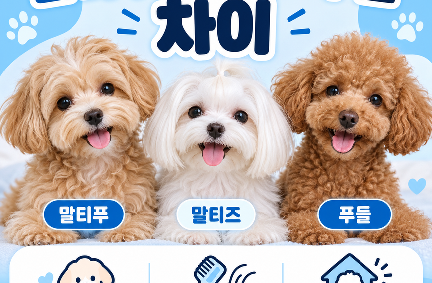 말티푸 말티즈 푸들 차이