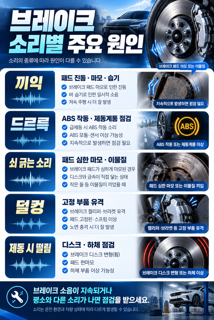 자동차 브레이크 소음 원인 1