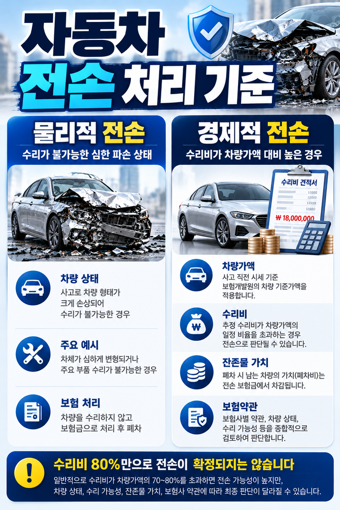 자동차 전손 처리 기준