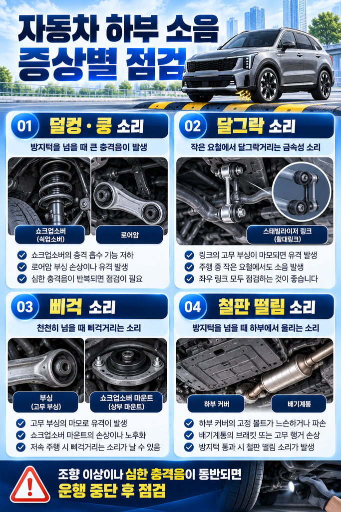 자동차 하부 소음 증상별 점검
