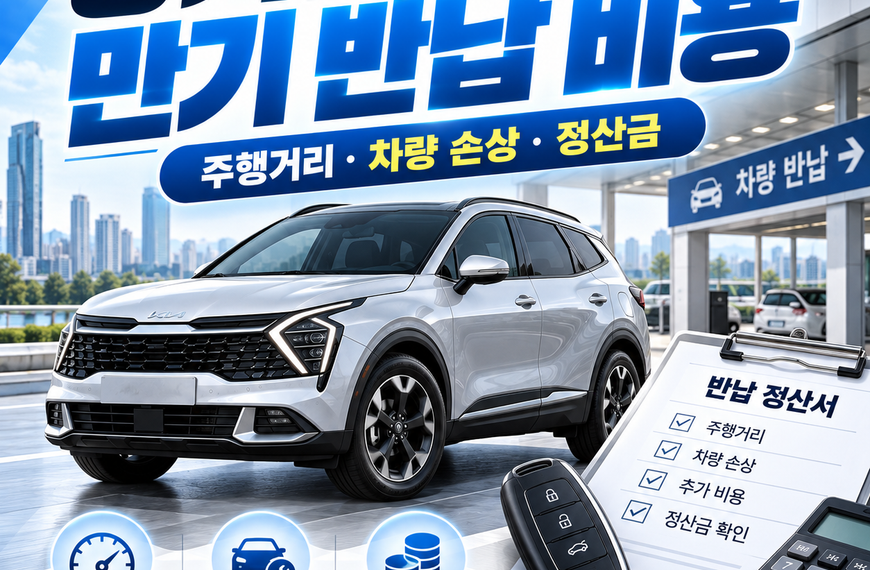 장기렌트 만기 반납 비용