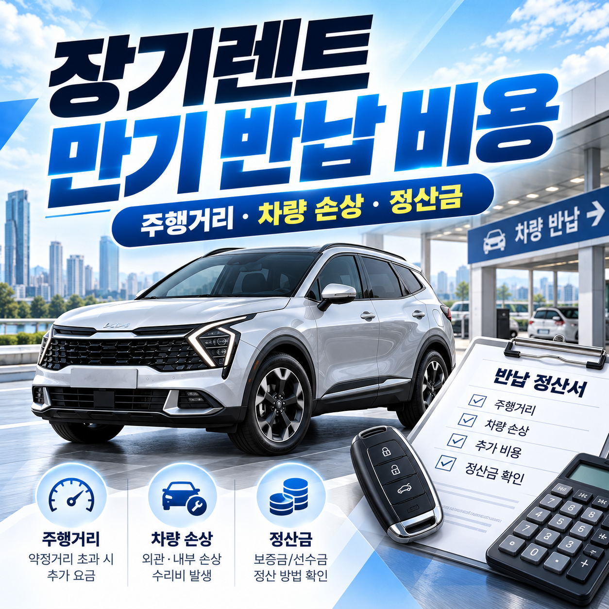 장기렌트 만기 반납 비용